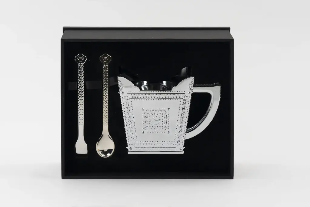 [7000051] Small Set Mijmar Asalah Silver Box